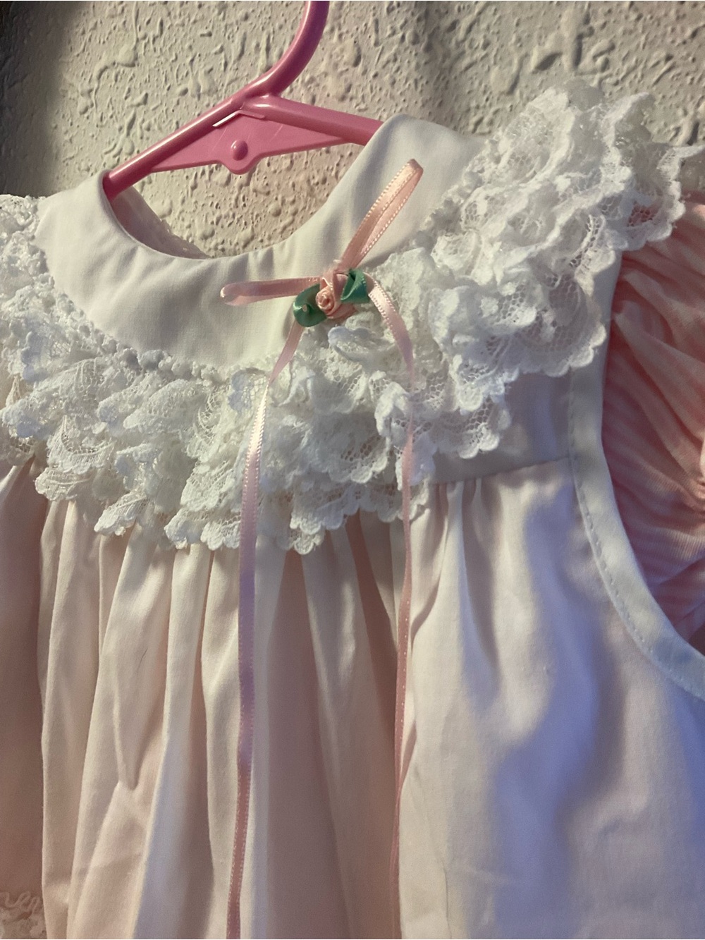 Vintage Bryan Baby Girl Pink Ruffle Dress 3-6 months - Picture 2 of 7